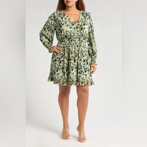 Elegant Green Patterned Dress